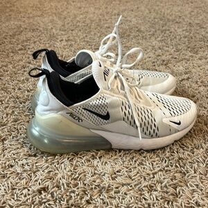 Nike 270 tennis shoes, white, size 10.